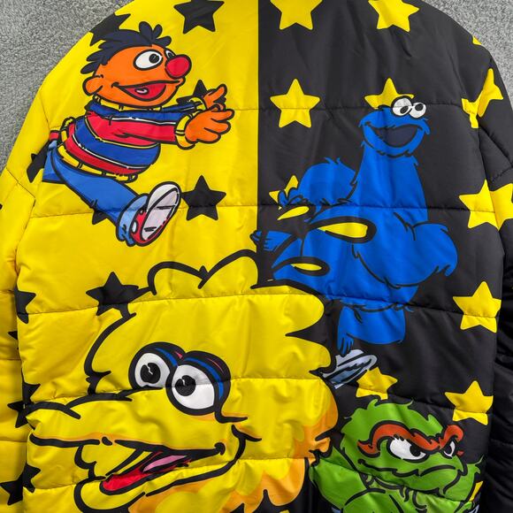 Rare Dekryptic x Sesame Street Puffer Jacket Coat XL Elmo Bert Cookie Grover - Picture 8 of 12